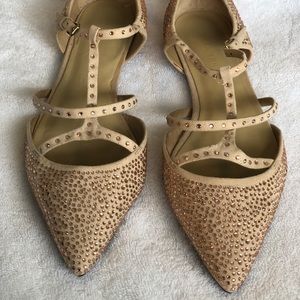 Zara rhinestone strappy flats